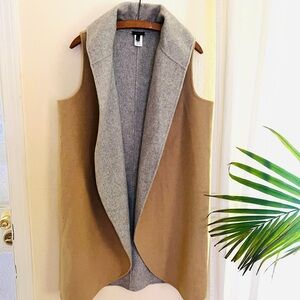 Talbots double face Wool Blend Long Vest Size Medium